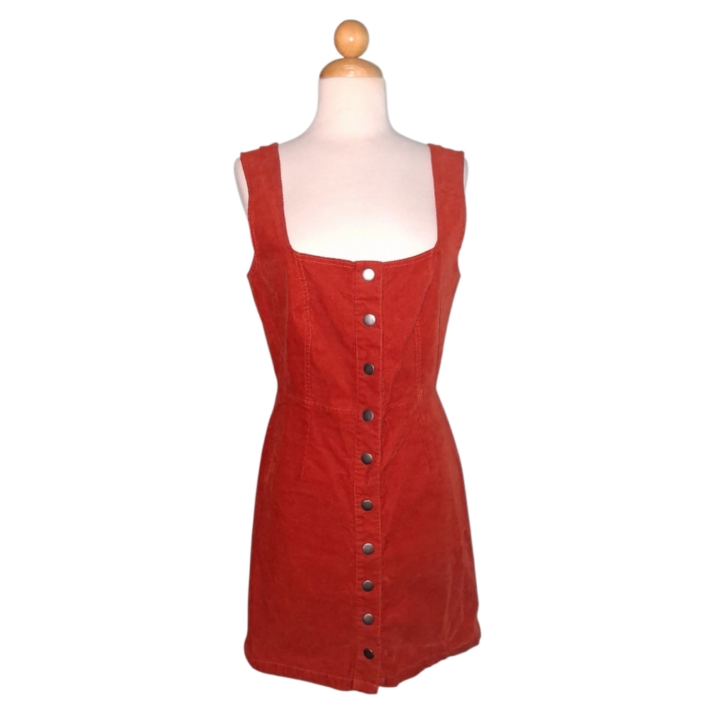Urban Outfitters Orange Corduroy Dress Size 8